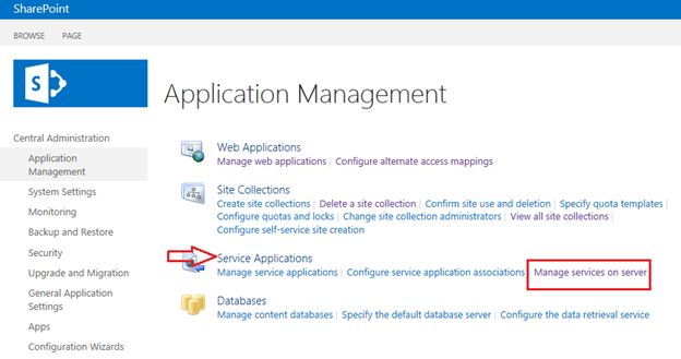 Manage Services on server